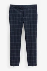 Next Anzughose Karierter Anzug Slim Fit Hellblau/Blau/Dunkelblau/Grau