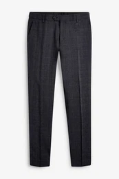 Stoffhose Elegante Slim Fit Hose mit Karomuster (1-tlg)
