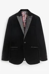 Next Sakko Signature Slim Fit Samt-Blazer Schwarz