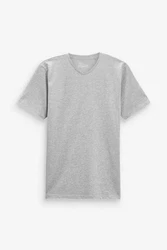 Next T-Shirt Essential V-Ausschnitt Grau/Hellgrau/Khaki