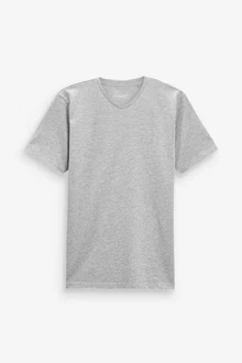Next T-Shirt Essential V-Ausschnitt Grau/Hellgrau/Khaki