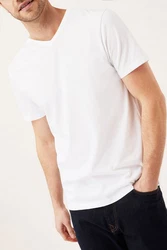 Next T-Shirt Essential V-Ausschnitt Weiß/Schwarz/Creme
