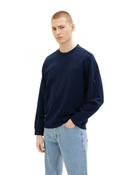 TOM TAILOR Denim Sweatshirt RELAXED CREW Blau/Dunkelblau/Hellblau