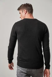 Next V-Ausschnitt Pullover Schwarz/Dunkelgrau/Grau