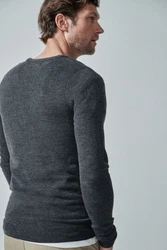 Next V-Ausschnitt Pullover Dunkelgrau/Grau/Dunkelblau