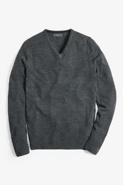 V-Ausschnitt-Pullover Pullover mit weichem Griff V-Ausschnitt (1-tlg)