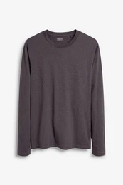 Langarmshirt Rundhalsshirt Slim Fit (1-tlg)