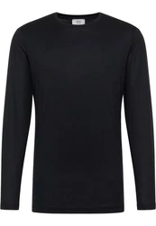 Eterna Langarmshirt Dunkelblau/Schwarz
