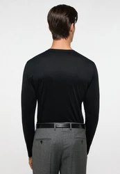Eterna Langarmshirt Dunkelblau/Schwarz