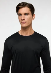 Eterna Langarmshirt Dunkelblau/Schwarz
