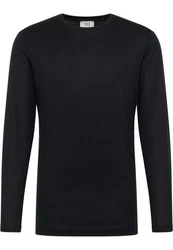 Eterna Langarmshirt Dunkelblau/Schwarz
