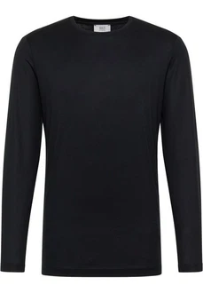 Eterna Langarmshirt Dunkelblau/Schwarz