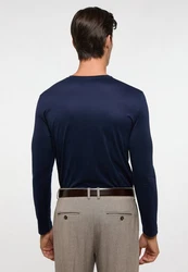 Eterna Langarmshirt Dunkelblau/Blau