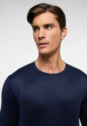 Eterna Langarmshirt Dunkelblau/Blau