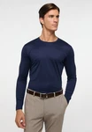 Eterna Langarmshirt Dunkelblau/Blau