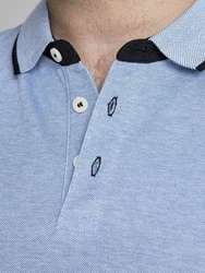 Jack & Jones Poloshirt Fit Polo Shirt JJEPAULOS Sommer Hemd Pique (1-tlg) (3615) Hellblau (3615)