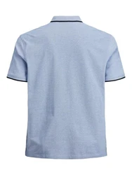 Jack & Jones Poloshirt Fit Polo Shirt JJEPAULOS Sommer Hemd Pique (1-tlg) (3615) Hellblau (3615)