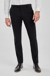 Next Formelle Stretchhose Tailored Fit Schwarz/Grau