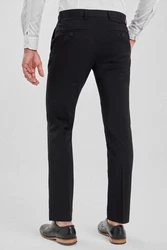 Next Formelle Stretchhose Tailored Fit Schwarz/Grau