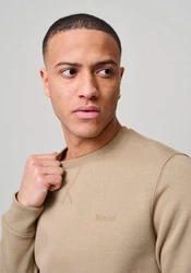 BLEND Sweatshirt 'Downton' Khaki/Beige/Braun
