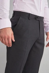Next Slim Fit Hose ohne Bundfalte Dunkelgrau/Grau