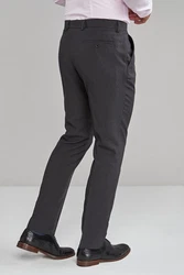 Next Slim Fit Hose ohne Bundfalte Dunkelgrau/Grau