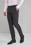 Next Slim Fit Hose ohne Bundfalte Dunkelgrau/Grau