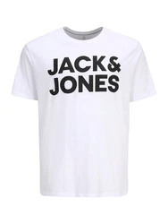 Jack & Jones T-Shirt JJECORP LOGO Schwarz/Hellblau/Weiß