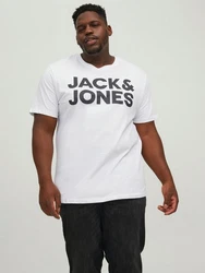 Jack & Jones T-Shirt JJECORP LOGO Schwarz/Hellblau/Weiß