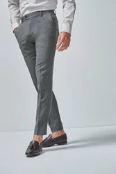 Next Skinny Fit Hose ohne Bundfalte Grau/Dunkelgrau