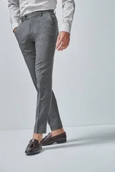 Next Skinny Fit Hose ohne Bundfalte Grau/Dunkelgrau