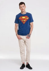 LOGOSHIRT T-Shirt DC Comics Superman Blau/Hellblau