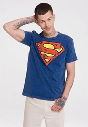 LOGOSHIRT T-Shirt DC Comics Superman Blau/Hellblau