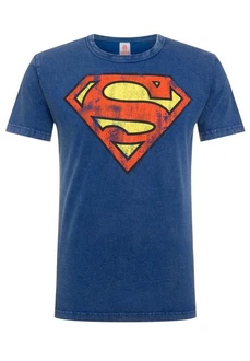 LOGOSHIRT T-Shirt DC Comics Superman Blau/Hellblau