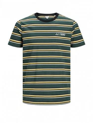 Jack & Jones Kurzarmshirt JCOJET TEE SS CREW NECK Dunkelgrün/Grün/Türkis