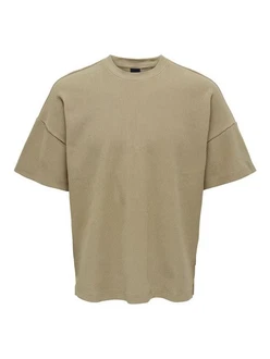 ONLY & SONS T-Shirt Weites Rundhals T-Shirt Kurzarm Basic Shirt ONSBERKELEY (4791)