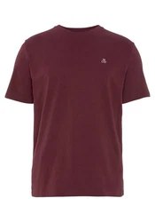 Marc O'Polo T-Shirt Logo-T-Shirt Dunkelrot/Bordeaux/Lila/Rot