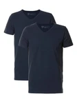 Petrol Industries T-Shirt V-Ausschnitt (2er-Pack) Dunkelblau/Blau