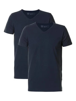 Petrol Industries T-Shirt V-Ausschnitt (2er-Pack) Dunkelblau/Blau Petrol Industries T-Shirt V-Ausschnitt (2er-Pack) Dunkelblau/Blau