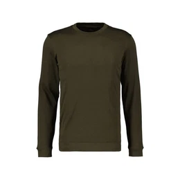 Langarmshirt dunkel-grn regular fit (1-tlg)