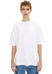 TOM TAILOR Denim T-Shirt Oversized Weiß/Creme/Hellblau/Beige