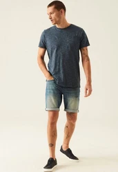 GARCIA T-Shirt marine/rauchblau/weiß