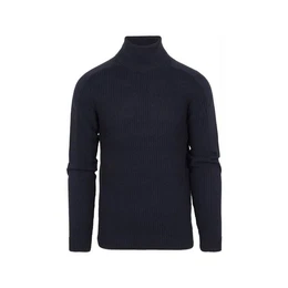 Rollkragenpullover dunkel-blau (1-tlg)
