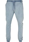 URBAN CLASSICS Bequeme Jeans Urban Classics Herren Knitted Denim Jogpants Hellblau/Blau