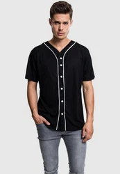 URBAN CLASSICS T-Shirt Baseball Mesh Jersey Schwarz/Dunkelgrau