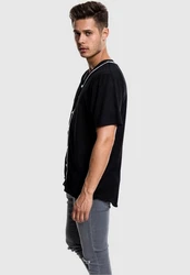 URBAN CLASSICS T-Shirt Baseball Mesh Jersey Schwarz/Dunkelgrau
