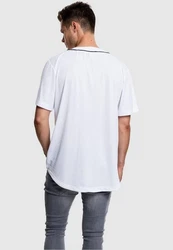 URBAN CLASSICS T-Shirt Baseball Mesh Jersey Weiß/Schwarz/Creme