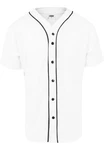 URBAN CLASSICS T-Shirt Baseball Mesh Jersey Weiß/Schwarz/Creme