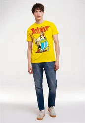 LOGOSHIRT T-Shirt Asterix & Obelix Gelb