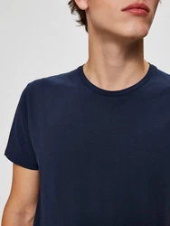 SELECTED HOMME T-Shirt NEW PIMA Dunkelblau/Blau